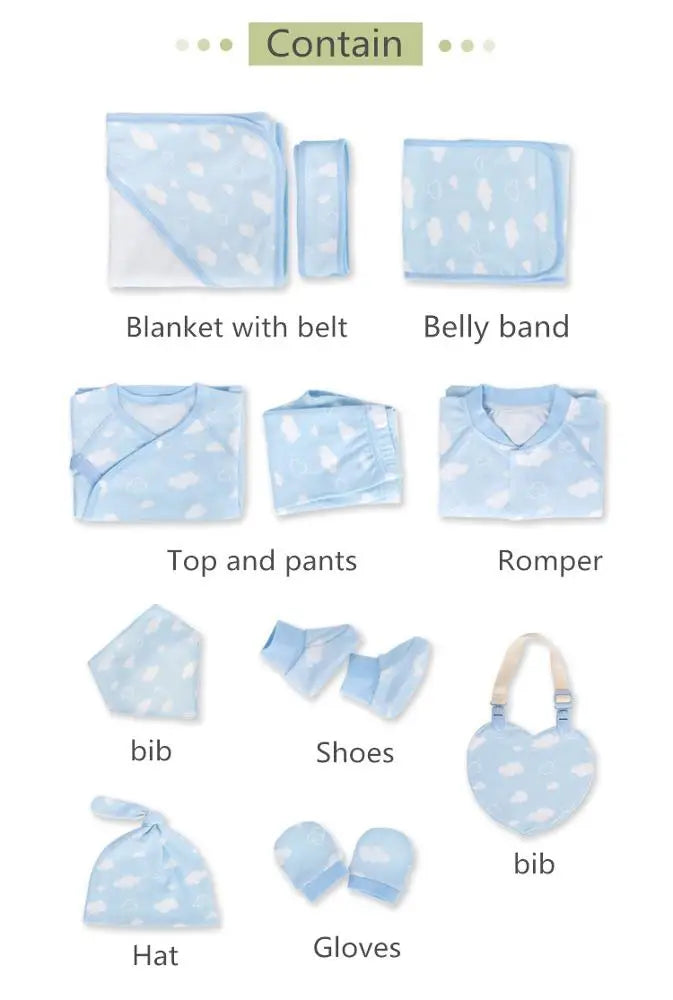 100% organic cotton clothes for newborn baby gift box set