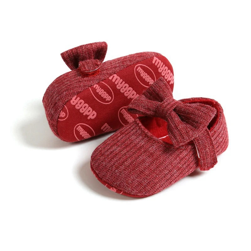 Baby Girl Princess Shoes Anti-Slip Bow Sneakers 0-18 Months