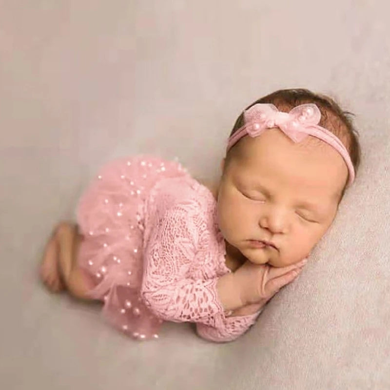 Infant Headdress & Tulle Tutu Dress Photo Clothes