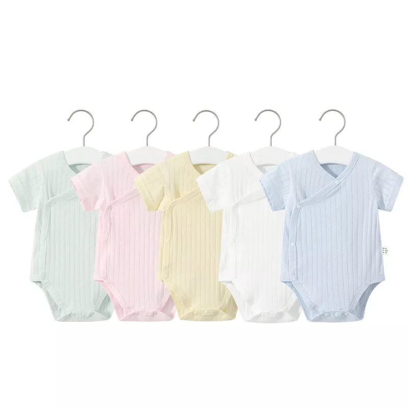 2Pcs Summer Cotton Breathable Soft Bodysuit