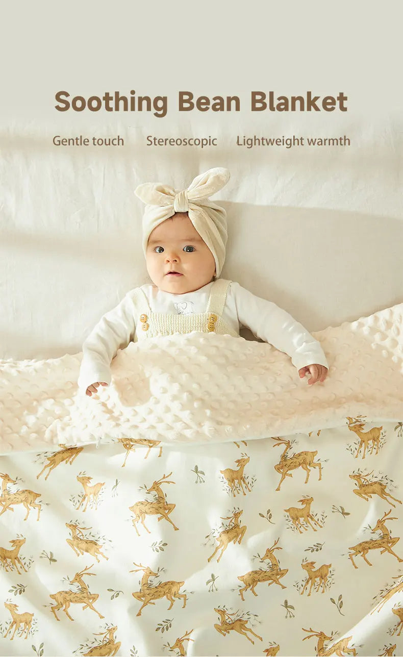 Baby blanket Cute Ultra-Soft Fluffy Fleece Soft Cotton