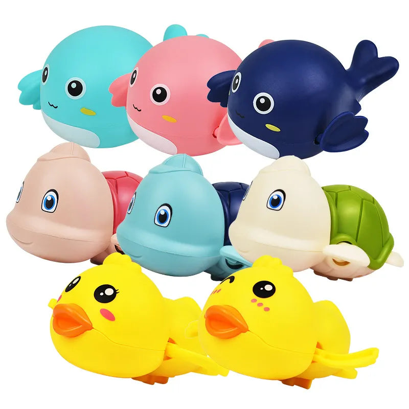 Summer Bath Toys Kids Swimming Clockwork Dolls Play Water Baby Bathing