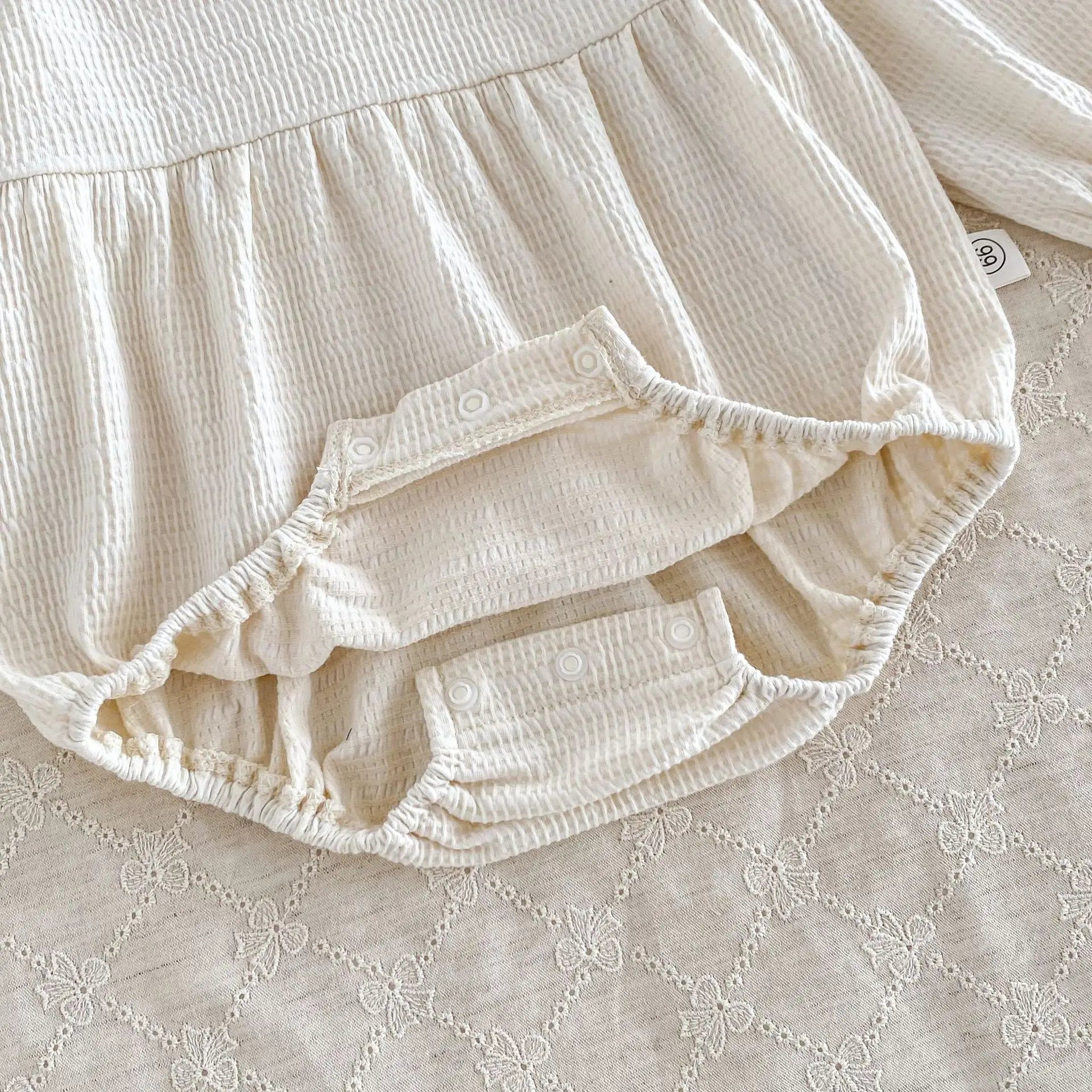 2PCS Spring Baby Clothes Lace Collar Infant Bodysuit