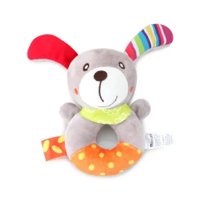 Colourful Animal Rattle Plush Stuffed Handbell Baby Soft Rattle Toys