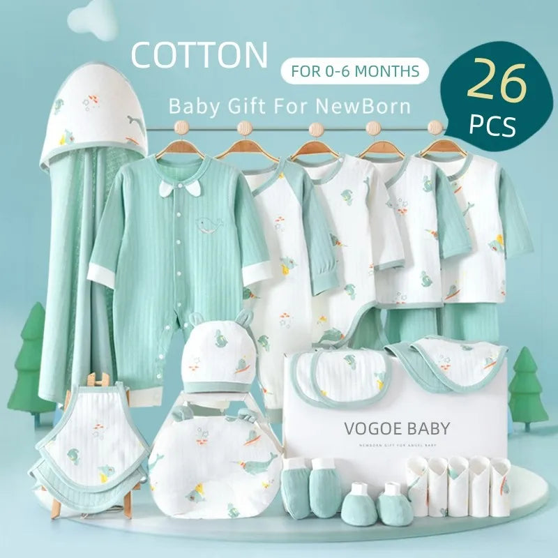 18/22/26 PCS Newborn Baby Gift 100% Cotton 0-6 Months No Box