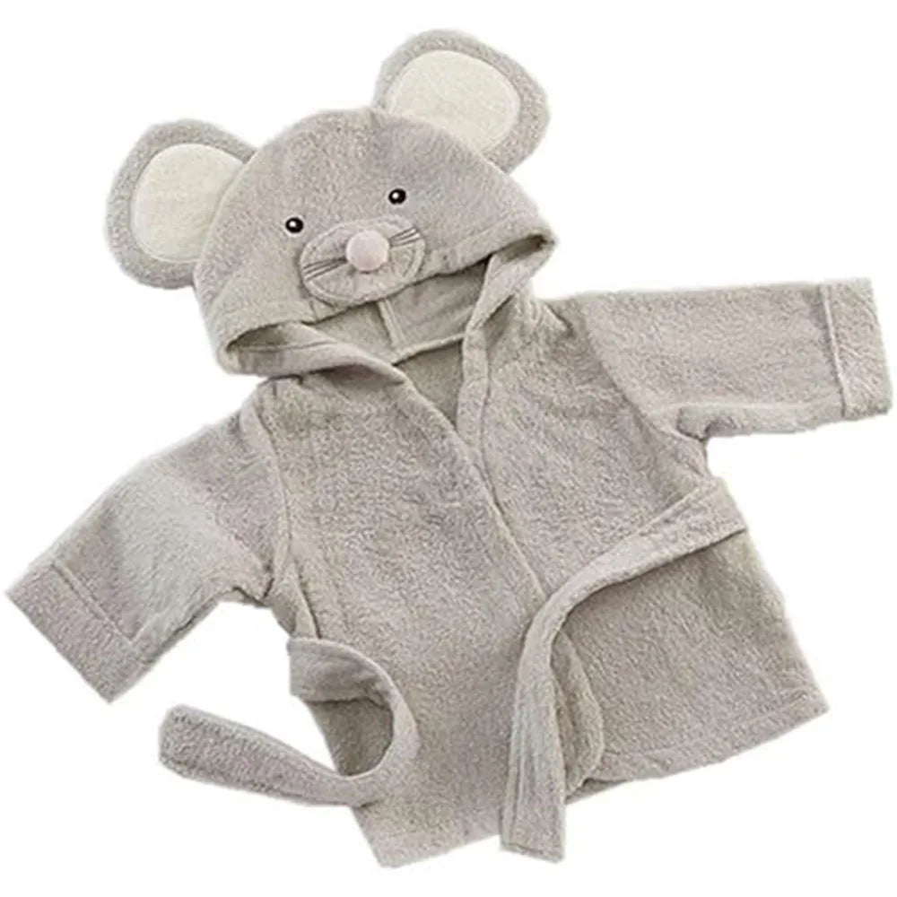 Baby Boy Bathrobe Hooded Towels Bath Towel