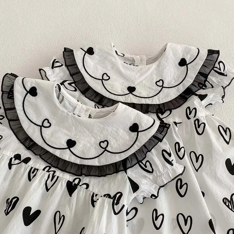 Girls Sister Dress Korean Style Summer Girl Princess Clothes