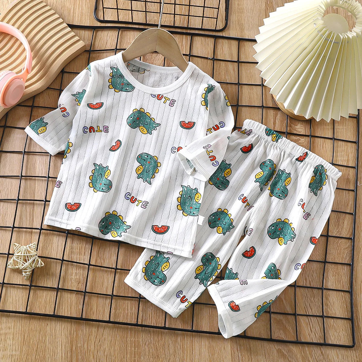 2024 New Baby Home Clothes Set Pure Cotton Pajamas