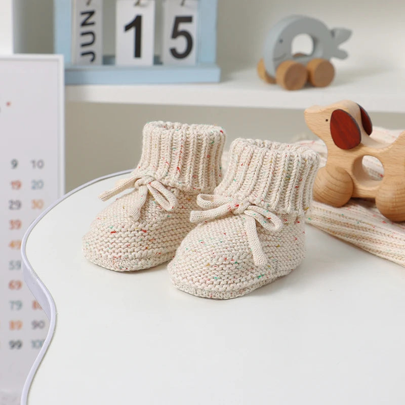 Newborn Boots Fashion Slip-On Knitted 0-18M Footwear