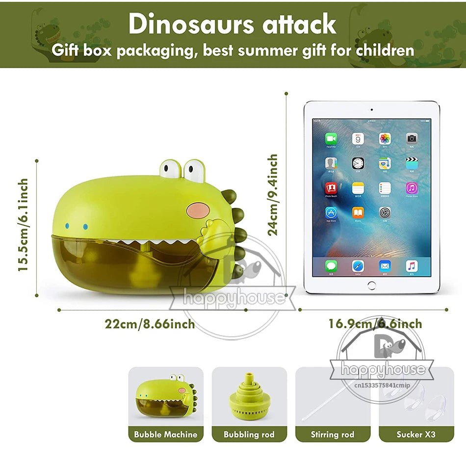Baby Bath Toys for Kids Music Dinosaur Crabs Bubble Machine