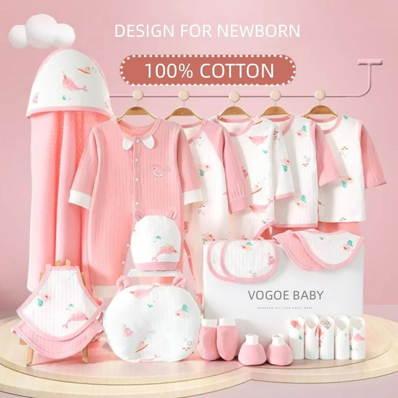 18/22/26 PCS Newborn Baby Gift 100% Cotton 0-6 Months No Box