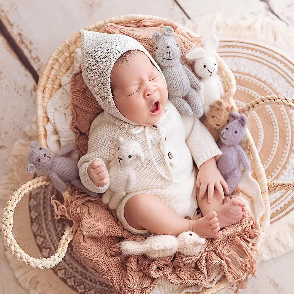 Knitted Baby Boy Costume Newborn Photography Props