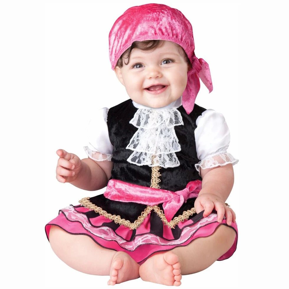 Pink Little Corsair Pirate Costume for Baby Girls 6M 9M 12M Halloween Cosplay