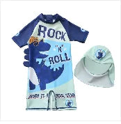 Baby Swimwear Boys Zip Sunsuit