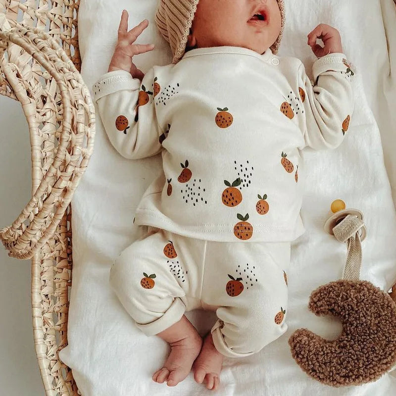 0-3T Newborn Baby Clothes Set Long Sleeve Cotton Sleepwear