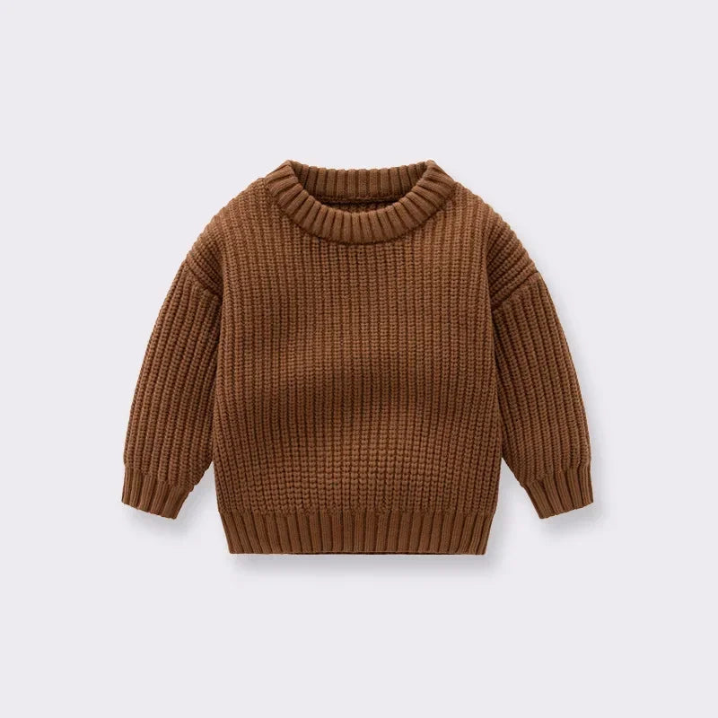 Baby Sweaters Solid Color Knitted Sweater