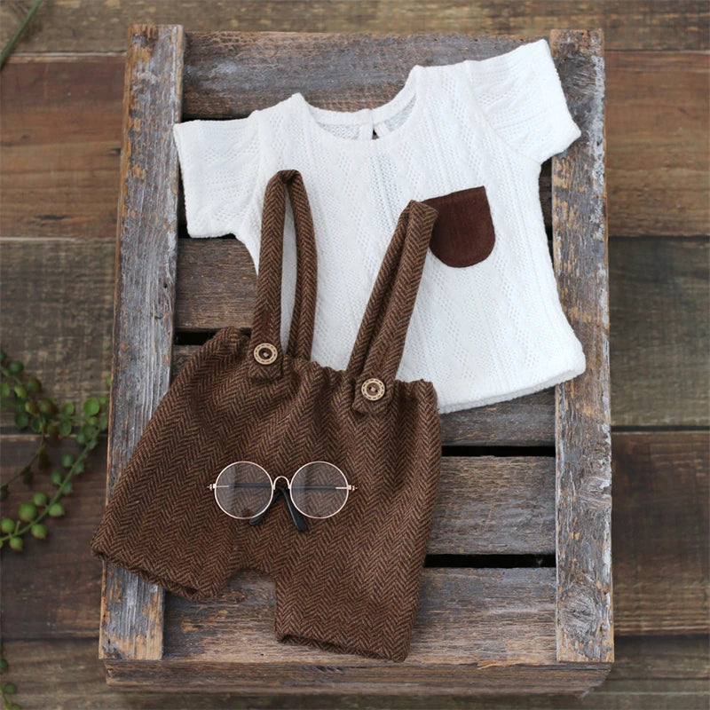 Baby Photography Clothing Sets 3pcs Gentleman Outfit British Style