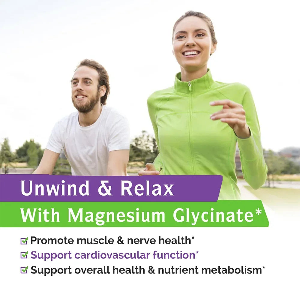 60 Pills Magnesium glycine capsule dietary supplement health food