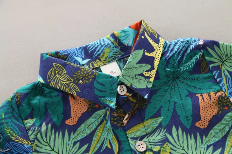 Baby Boy Clothes 0-5 Years Printed Shirt Shorts Two-Piece Sets