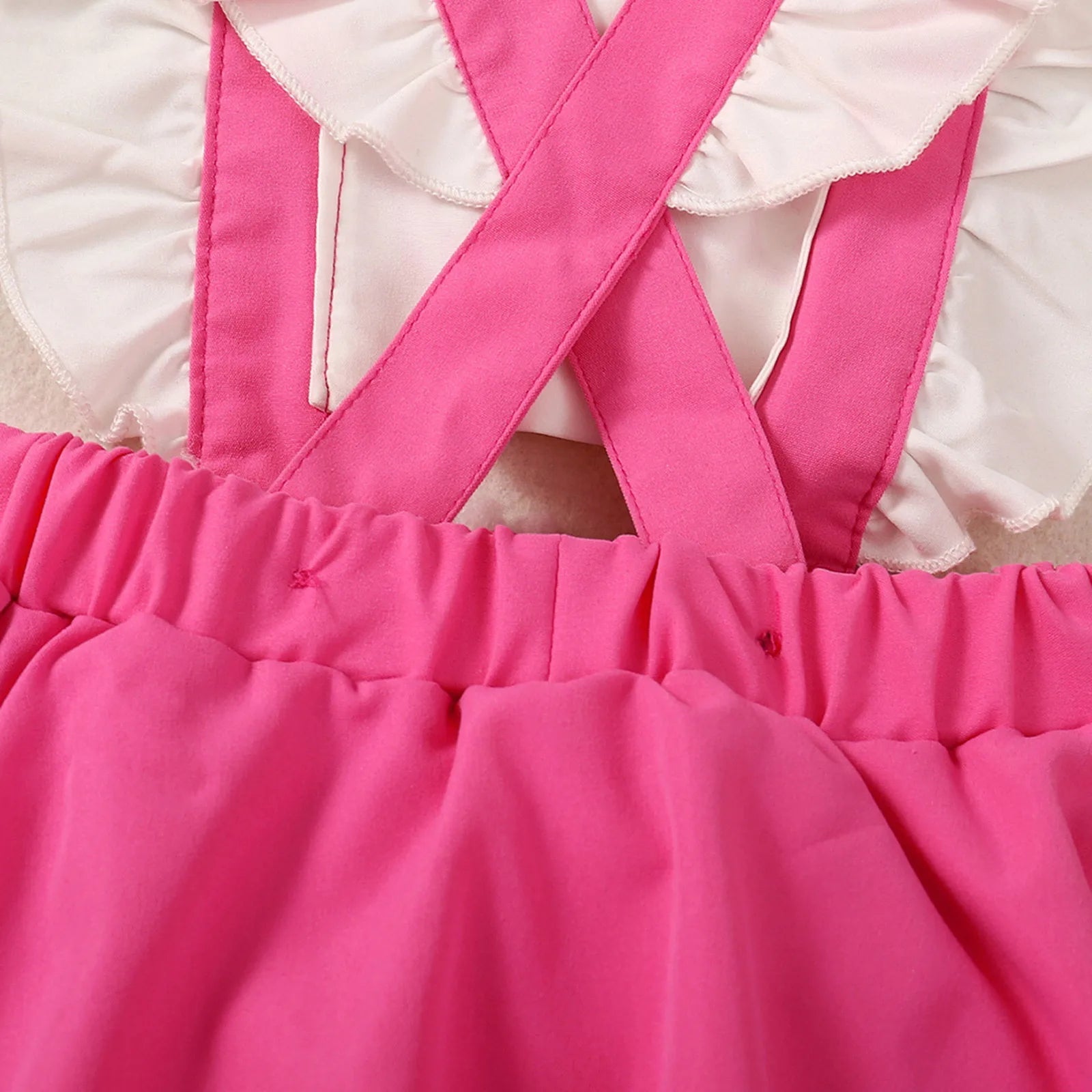 Baby Backless Dress Ruffles Letter Prints Headband 2Pcs Outfits