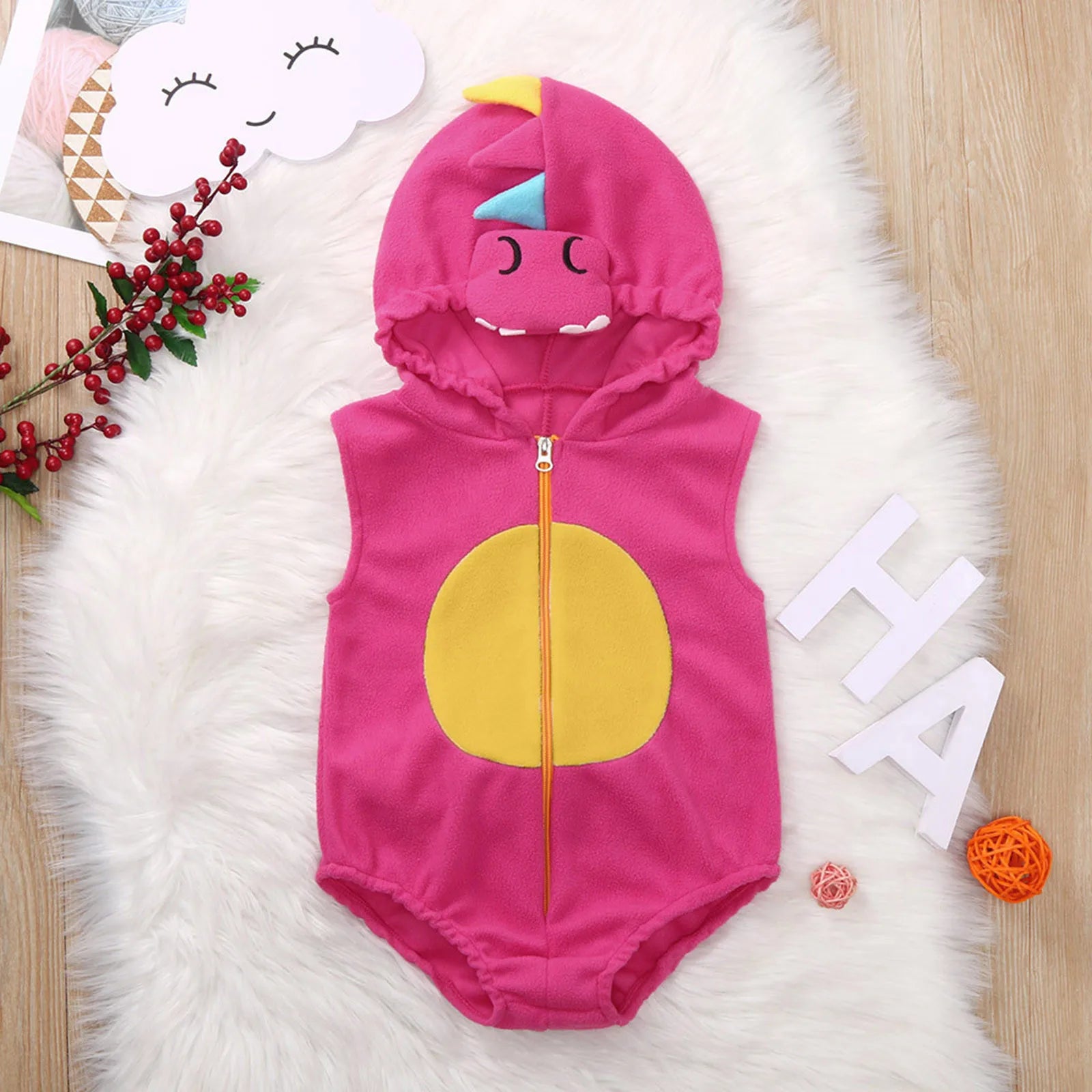 Infant Baby Cartoon Dinosaur Fleece Cosplay Costome