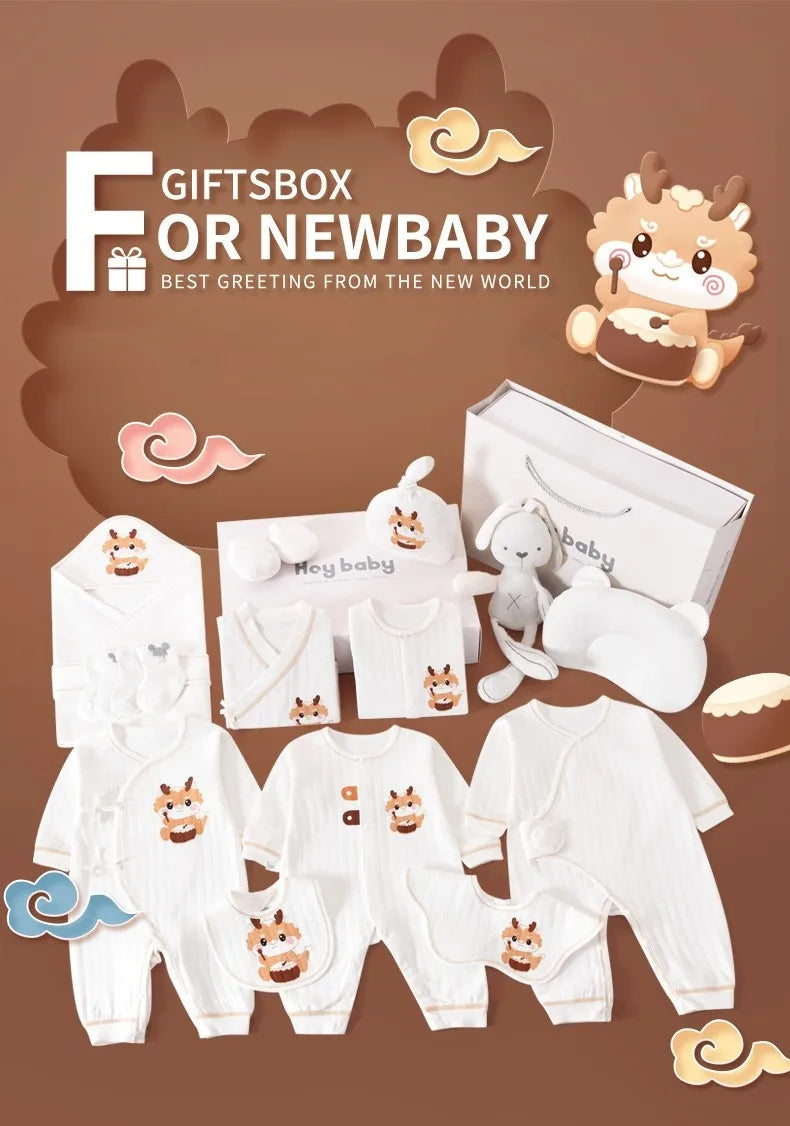15/18/20pcs Dragon Cotton Newborn Baby Gift Without Box