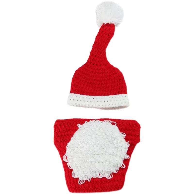 0-3 Month Newborn Photography Props Christmas Baby Clothes Santa Claus Baby Boy Accessories Girls Costume Newborn Outfit Gifts