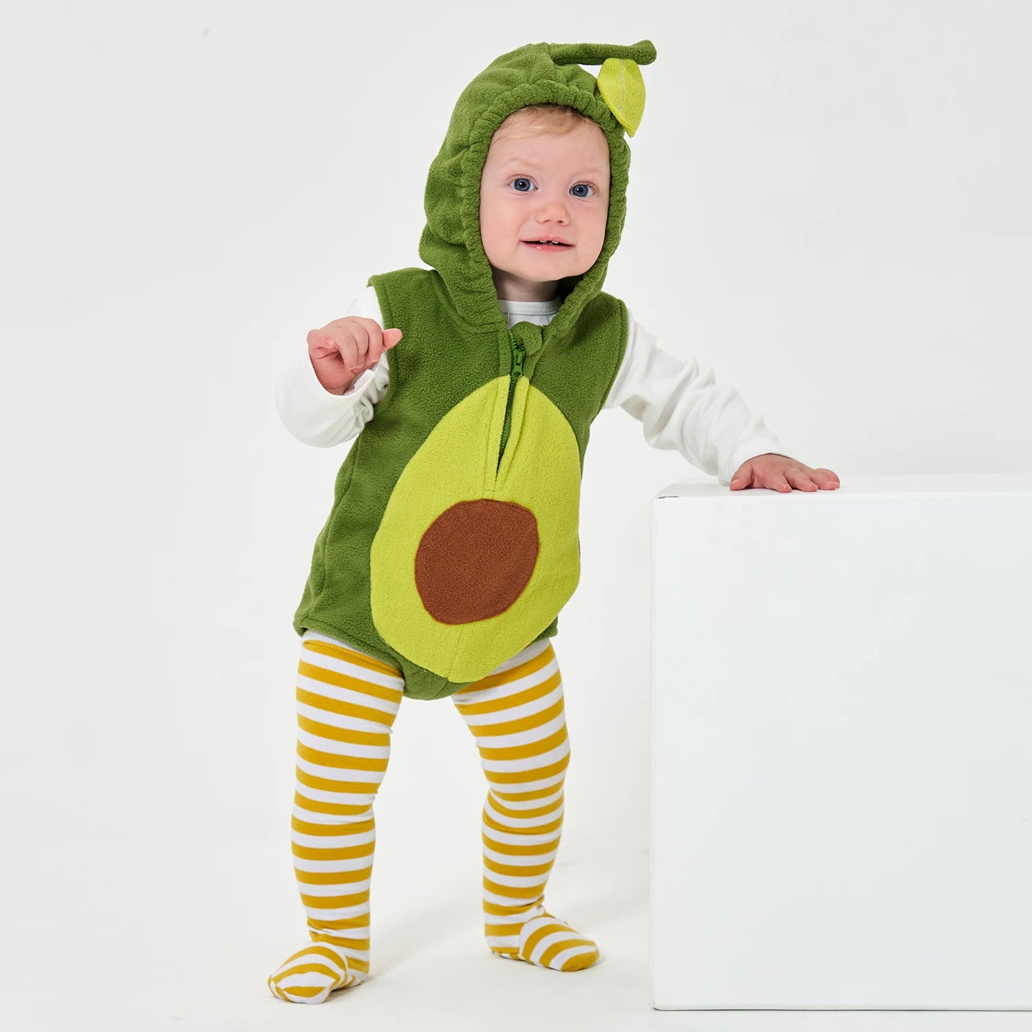 0-18M Baby Girl Boy Avocado Halloween Costume with Stockings