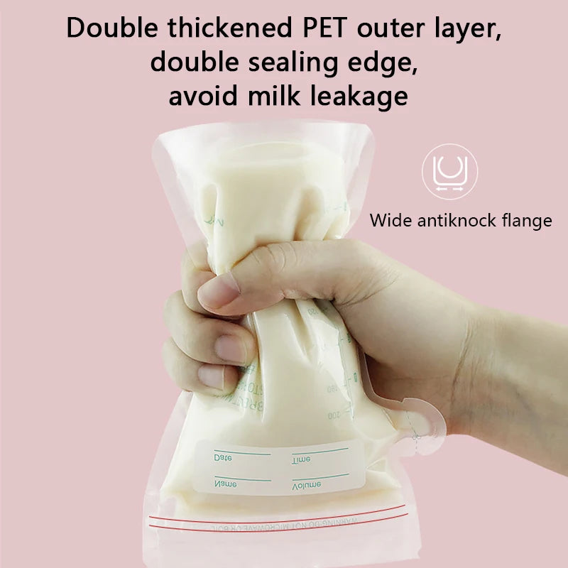 30Pcs Mother Milk Baby Food Storage BPA Safe Feeding Bag