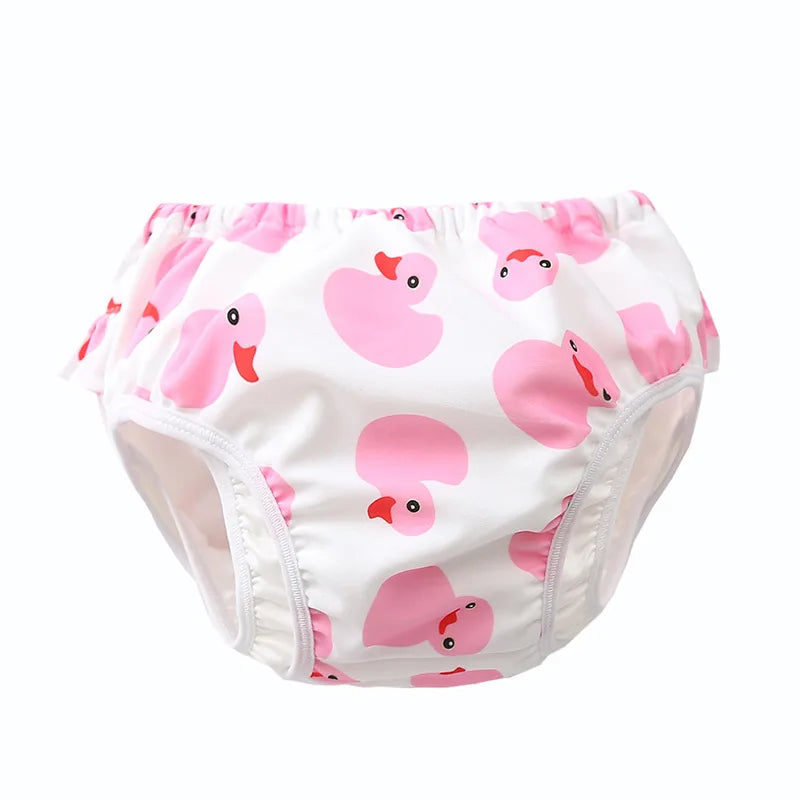 Baby Cloth Diaper Cartoon Print Nappy Training Pants Water Proof