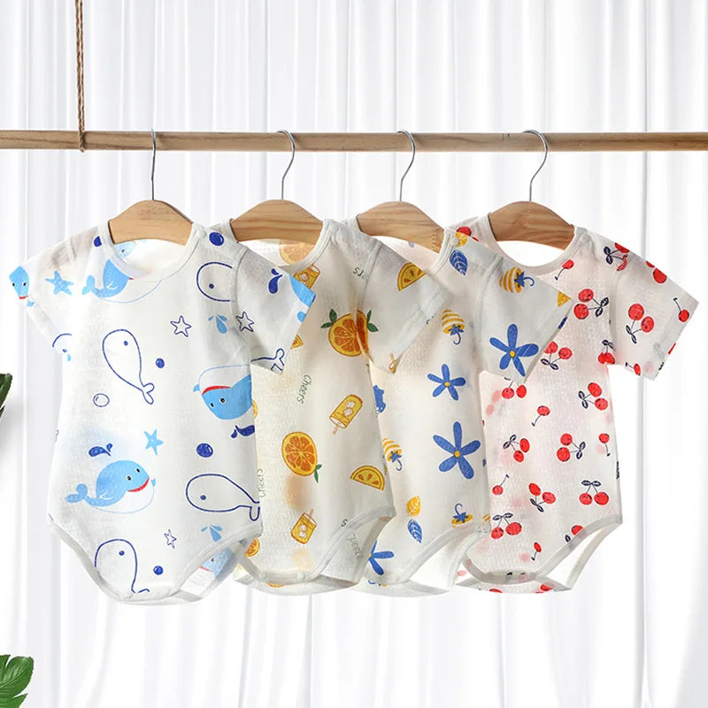 High Quality Newborn Pajamas Baby Summer Rompers 100% Cotton