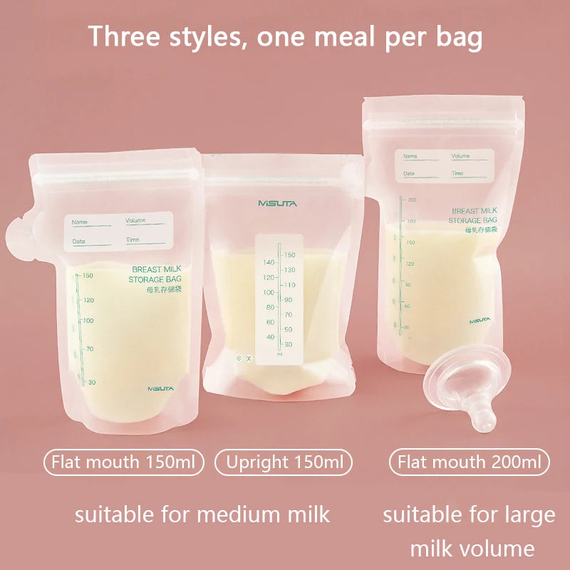 30Pcs Mother Milk Baby Food Storage BPA Safe Feeding Bag