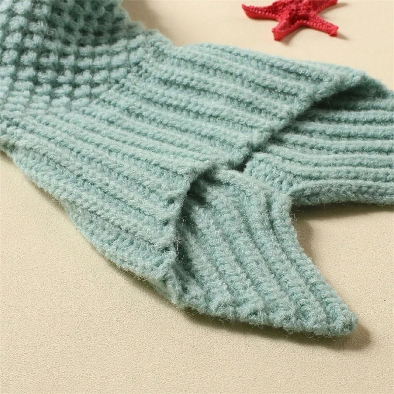 Newborn Photo Shooting Set Mermaid Costume Flower Headband Photo Props