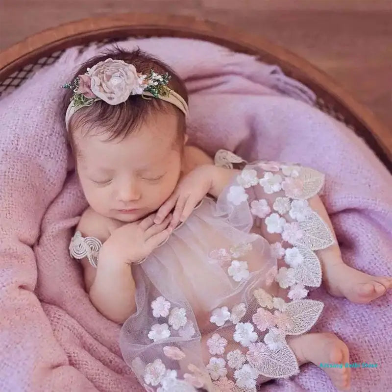 Baby Lace Embroidery Perspective Skirt Costume