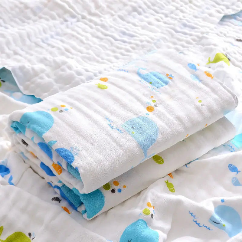 110*110cm Baby Blanket Newborn 4-layer Pure Cotton