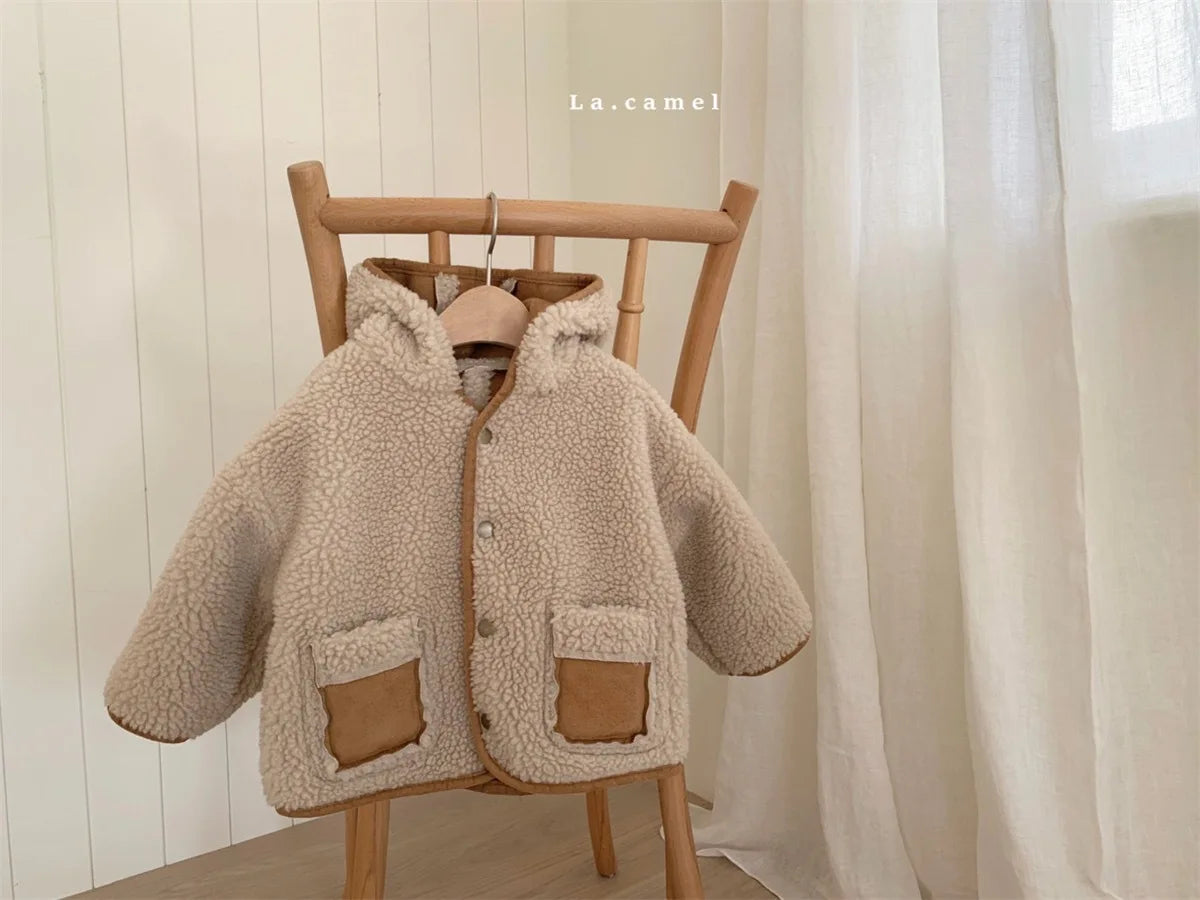 2023 Winter New Baby Thicken Warm Coat Long Sleeve Infant Casual Windproof Jacket Plus Velvet Thick Toddler Girls Boys Warm Coat