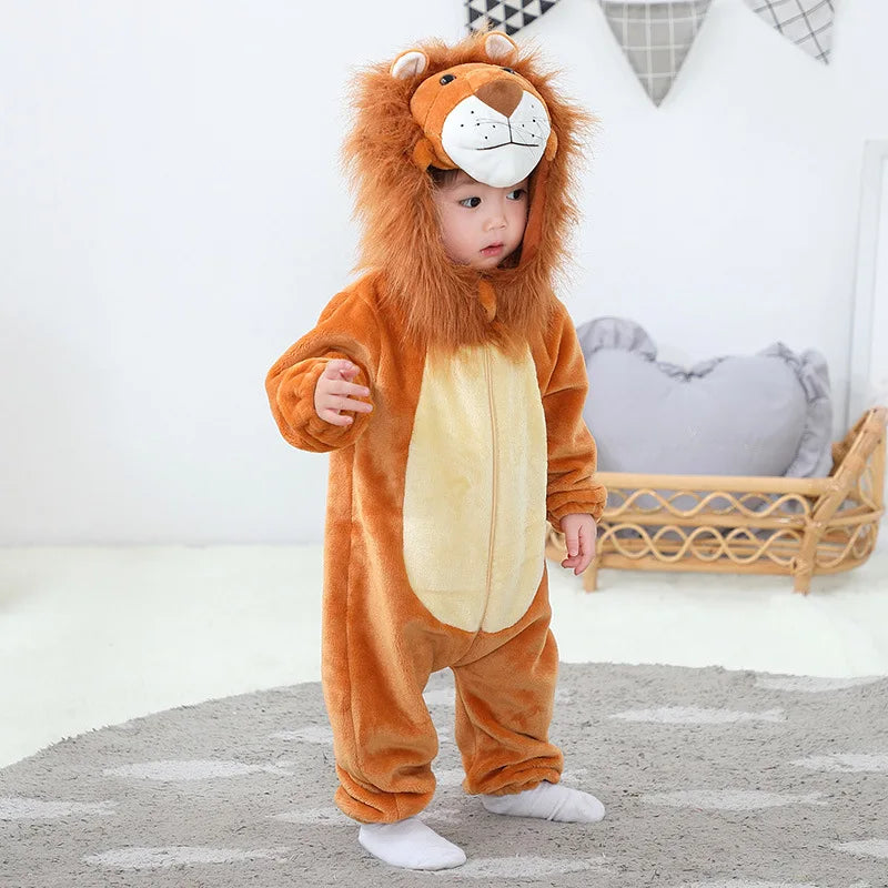 Animal Lion Newborn Baby Romper Kigurumis Cosplay Costume