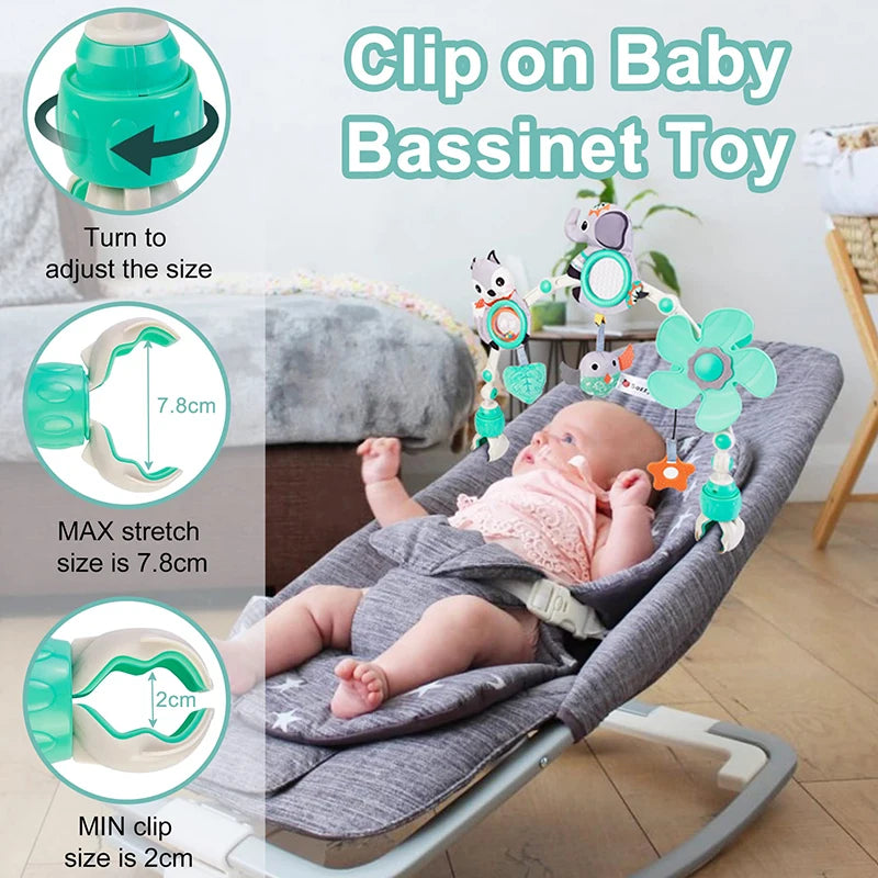 Baby Crib Musical Animal Foldable Travel Car Seat Toy