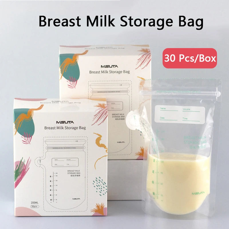 30Pcs Mother Milk Baby Food Storage BPA Safe Feeding Bag