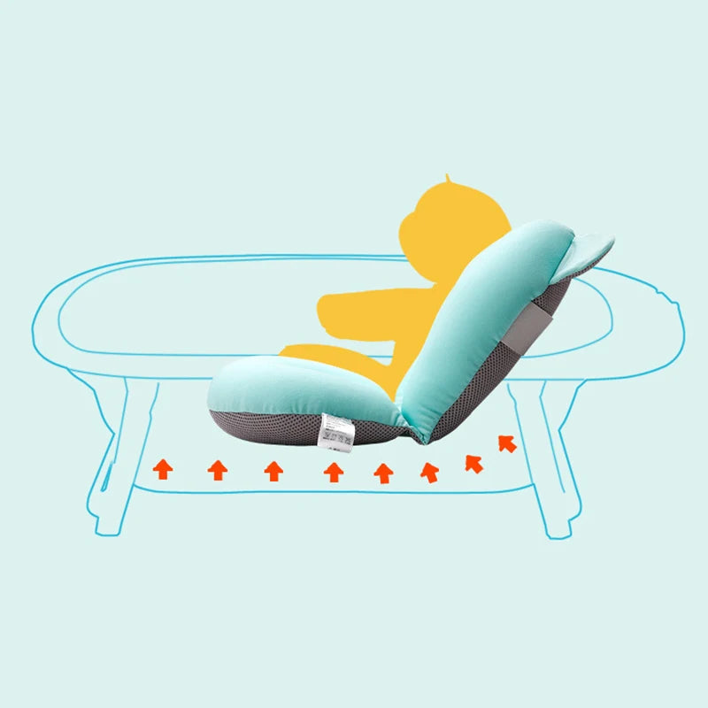 Baby Bath Seat Support Mat Foldable Baby Bath Tub Pad & Chair
