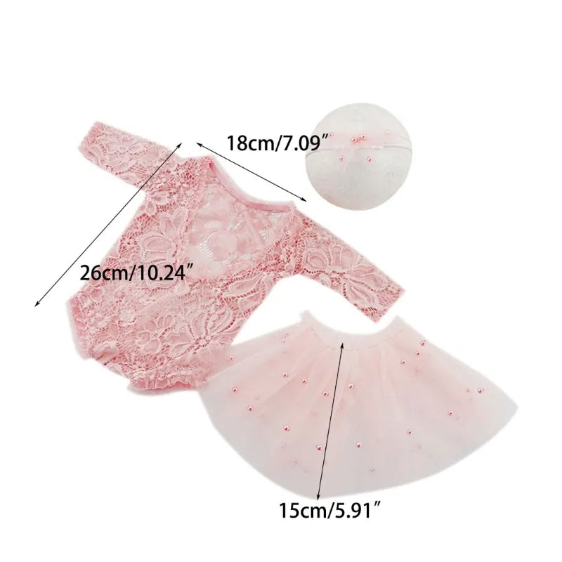 Infant Headdress & Tulle Tutu Dress Photo Clothes