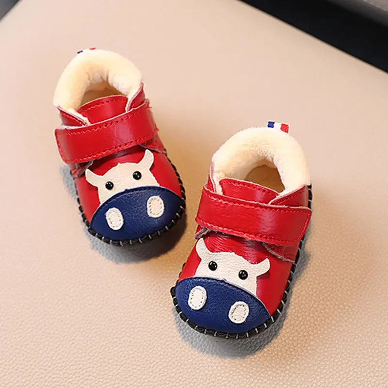 0-1 Years Old Boys and Girls Cotton Shoes Lace-up