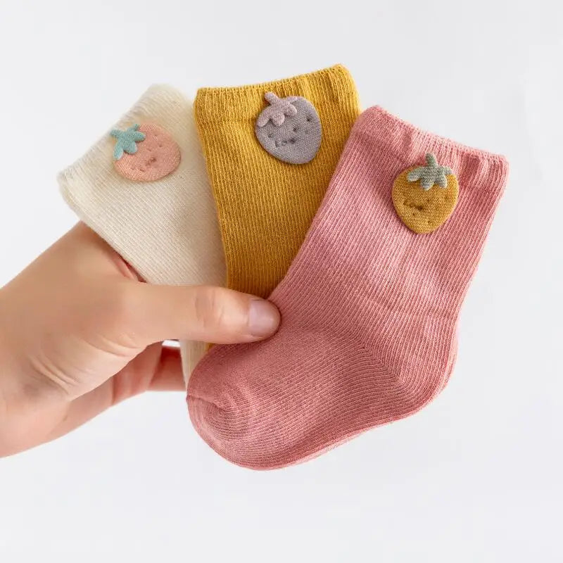 3 Pairs/Lot Baby Cotton Socks