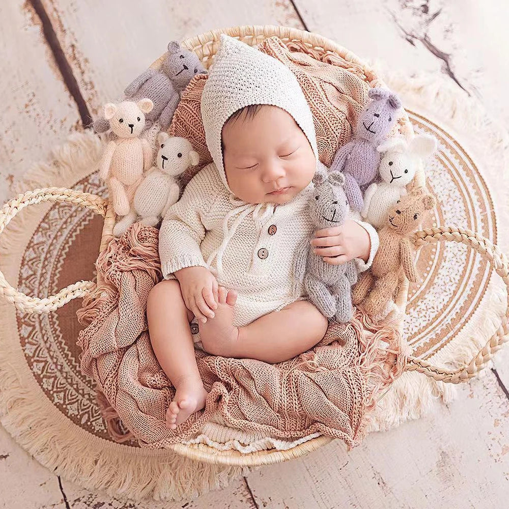 Knitted Baby Boy Costume Newborn Photography Props