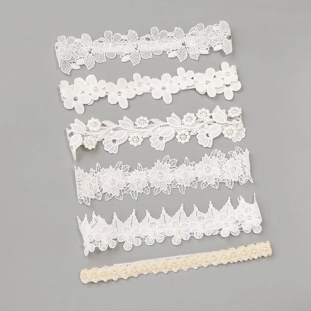 Princess Flower Decor Elastic Hair Bands for Newborns Accessories