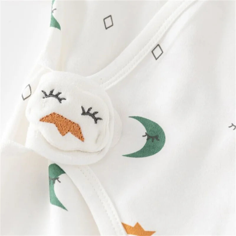 0-6M Newborn Baby Girl Boy Romper Cotton Print Infant Jumpsuit