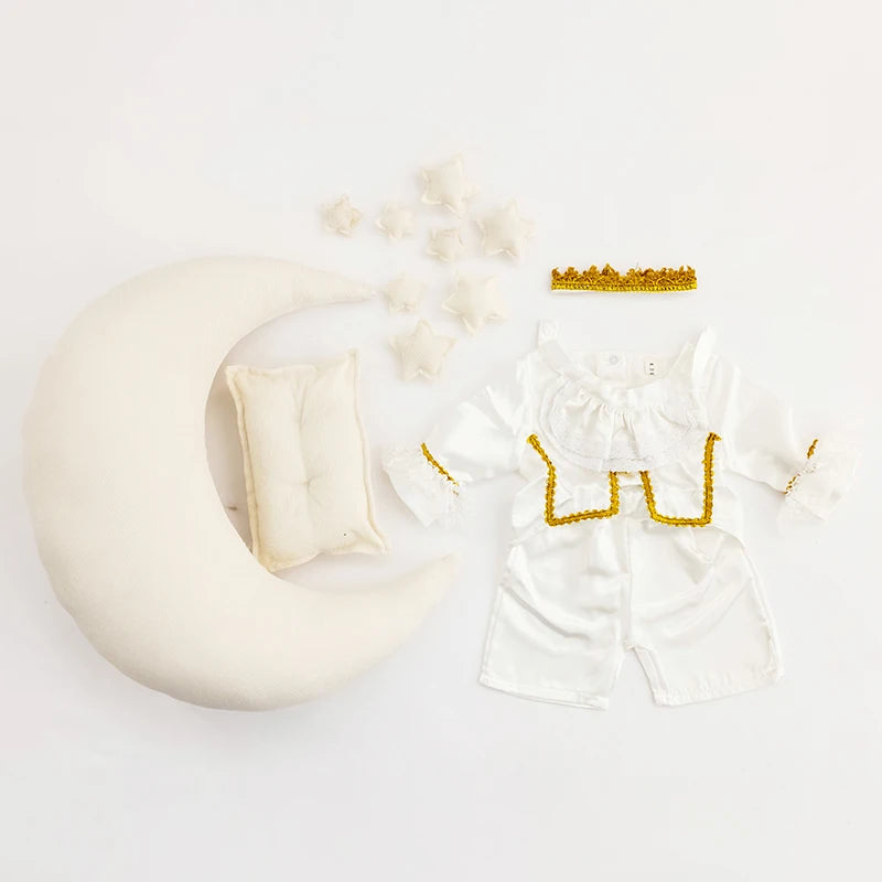 Prince Crown Costume Star Moon Pillow Posing Props