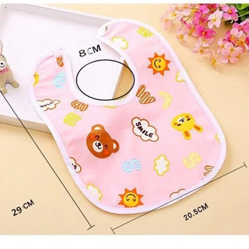 1PCS Baby Bibs Cotton Waterproof Bib Feeding Clothes