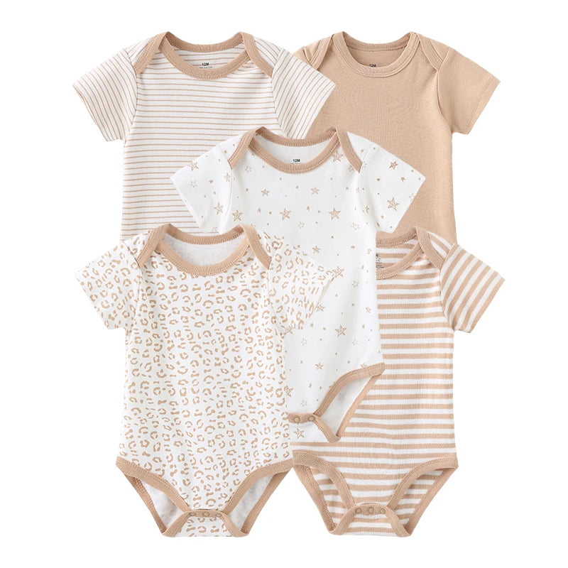 5Pieces Cotton Baby Boy Clothes Set Bodysuits