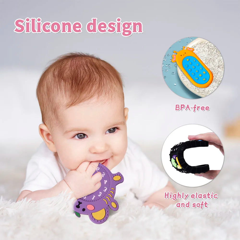 TYRY.HU 1Pc Baby Silicone Teether Toys Remote Control Shape Teether Rodent Gum